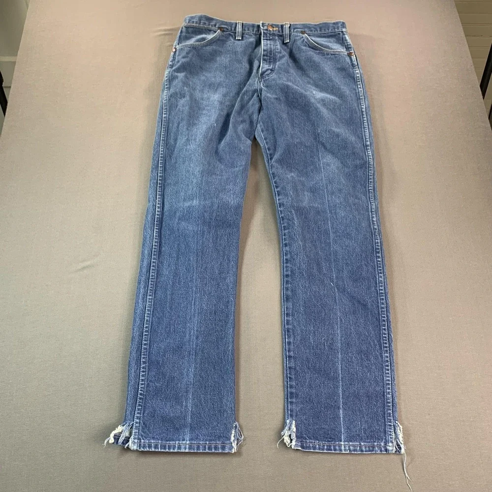 Vintage Wrangler Cowboy Cut Jeans Mens 38x32‎ Blue Denim 13MWZ USA Workwear